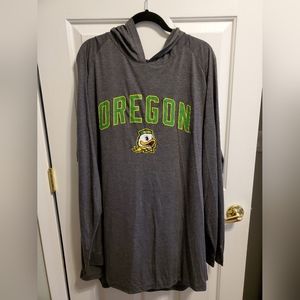 Colosseum Oregon Ducks Lightweight Hoodie 4X Gray Mens Preformance